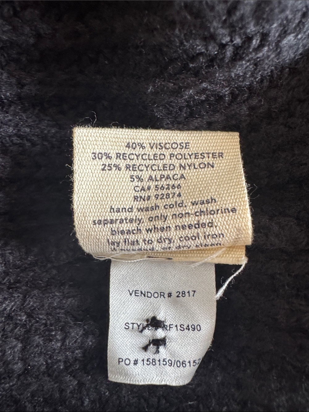 Splendid Black Ribbed Button-Front Cardigan - Picture 3 of 3